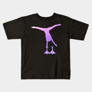 An Acrobat Doing a One Arm on Blocks Kids T-Shirt